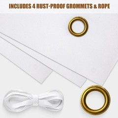 2×6 ft Customizable Banner – White 100D Polyester for Indoor/Outdoor Use