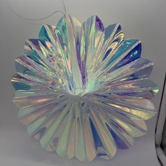 «Iridescent Hanging Party Decorations 3 PCS Paper Fans for Wedding Baby Shower»