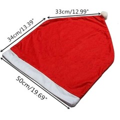 6 Christmas Chair Covers Dinner Table Santa Hat Home Decorations Ornaments Gift