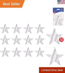 Elegant Metallic Star Cutouts – 3.75 Inches, Perfect for Graduation and More