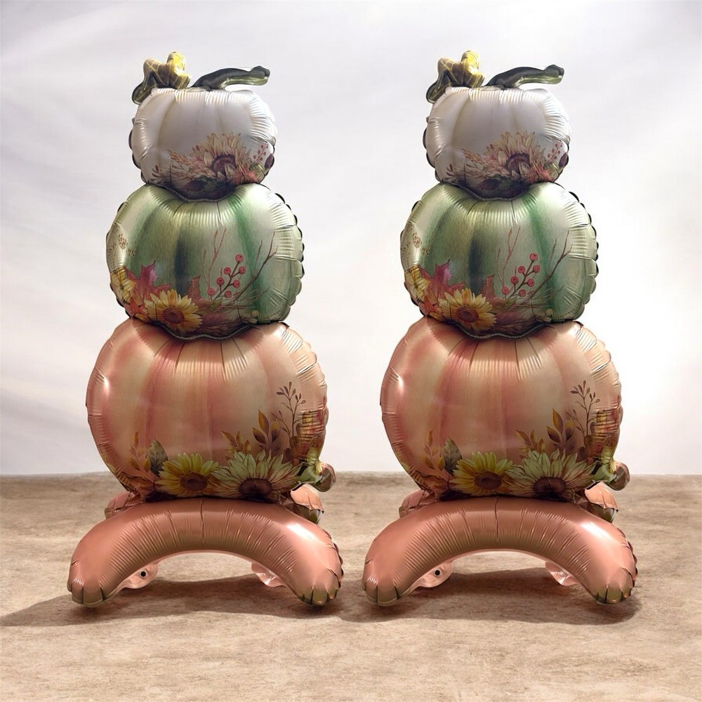 Stacked Pumpkin Balloons for Harvet Fall Decor Decorations 26″x12″