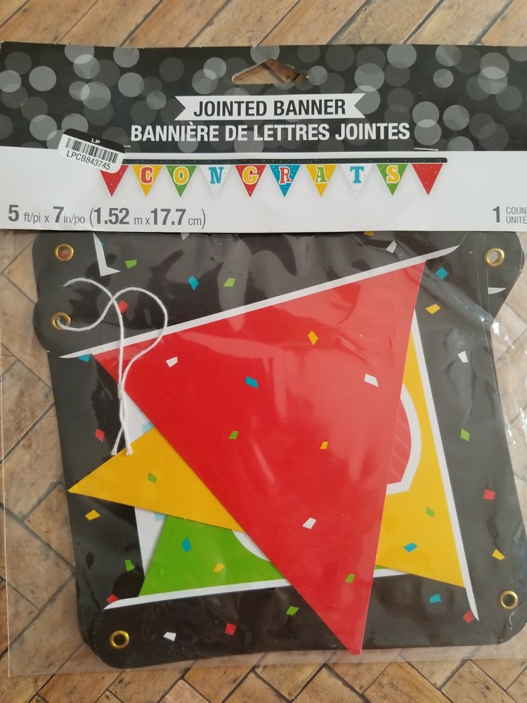 CONGRATS Horizontal Banner Party Decorations Wall Decor Pennants
