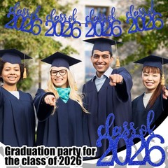 24 Pcs 2026 Graduation Decorations Class of 2026 Graduation Centerpiece Sticks D