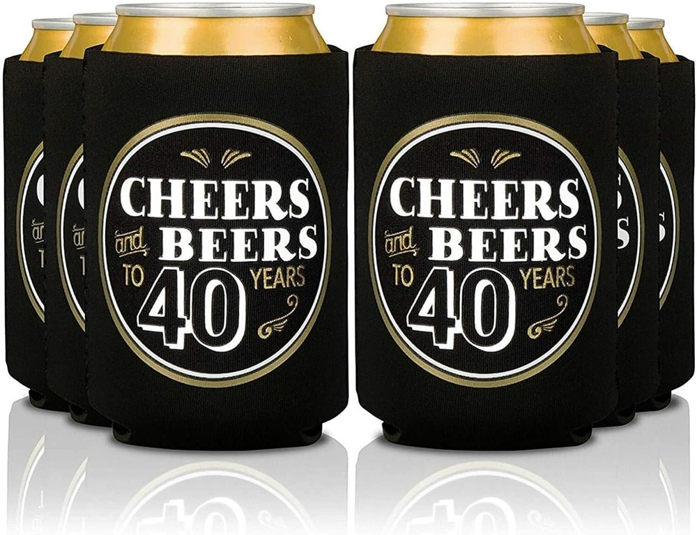 Cheers and Beers 30/50 Years Birthday Party Can Beer Cooler Sleeve Decoration
