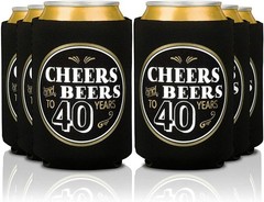 Cheers and Beers 30/50 Years Birthday Party Can Beer Cooler Sleeve Decoration