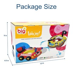 2 Pack Inflatable Kids Pool Floats with Water Gun, Pool Toys for Kids Ages 4-…