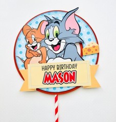 Personalized Tom and Jerry Cake Topper
