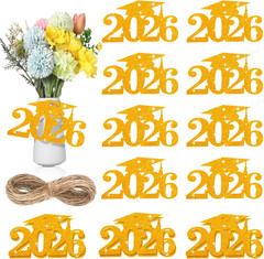 24 Pcs 2026 Graduation Decorations Class of 2026 Graduation Centerpieces for Tab
