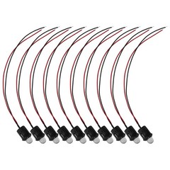 12V Clear LED Bulb 10 Pack Pre Wired Cable for Ultra Bright Water Clear Lens