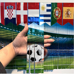 2026 World Cup Tinsel Curtain Banner 106×12In Flag Fringe Streamer Cheer Props I