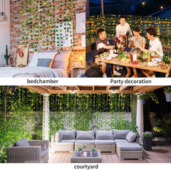 Fake Vines for Room Decor(12 Pack 84 Ft),With CE Certified 80 LED String Lights,