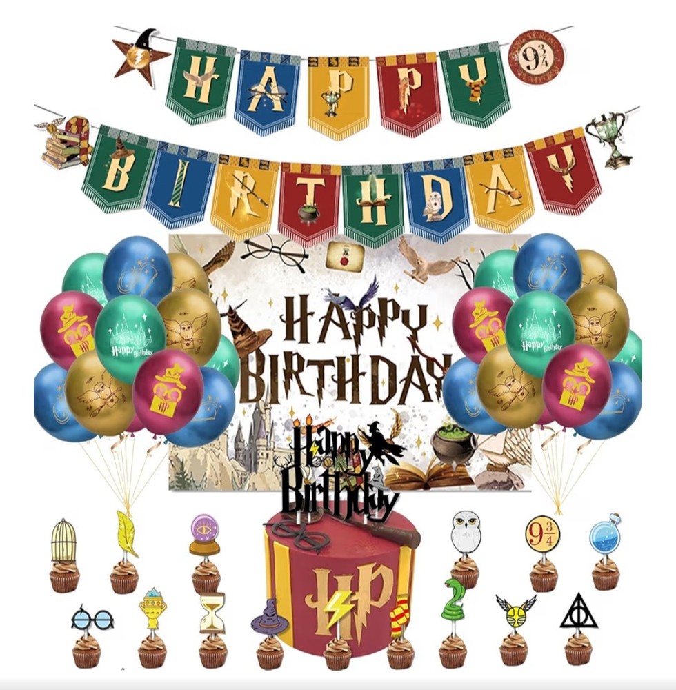 Birthday Party Decoration Happy Birthday Banner – Harry Potter Theme (pack of 2)