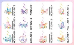 57 Pcs Butterfly Hanging Swirls Decorations for Butterfly Floral Hanging Swirl
