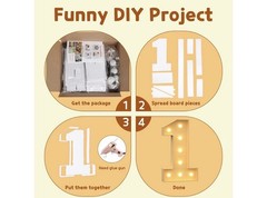 3FT Marquee Numbers 3 for 3rd/30th Birthday Decorations, Large Light Up Number