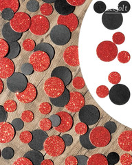 Party Confetti Glitter Table Decorations Red Black Dots Scatter Supplies Anniver