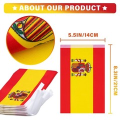 Spain String Flag Pennant Banner, Small Mini Spanish Flags Bunting Banner,