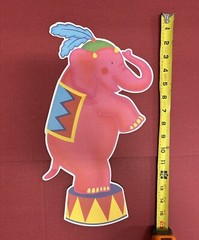 Vtg Beistle Circus Animal Cutouts LION MONKEY ELEPHANT SEAL 16” 1990 Party Set