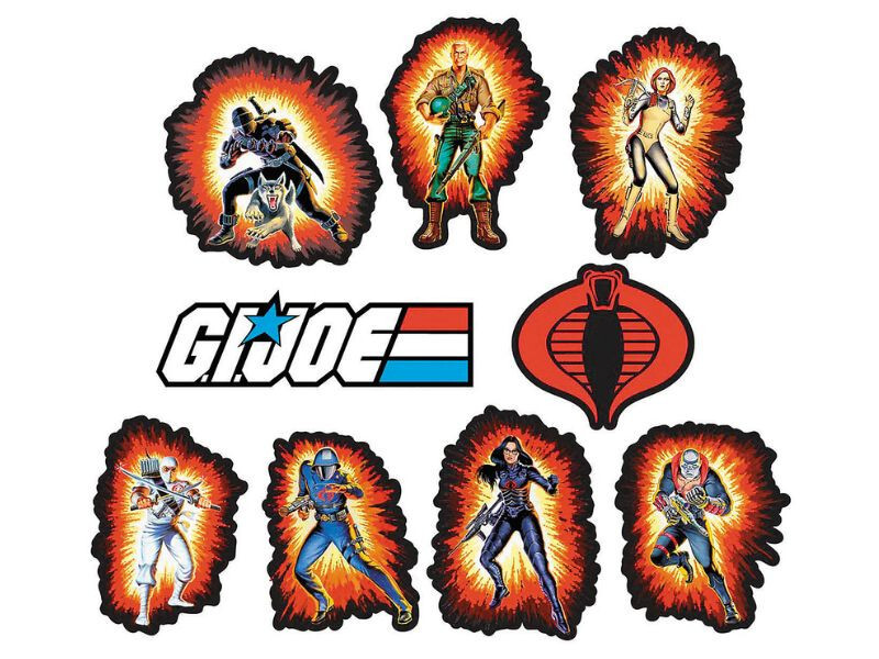 G.I. Joe Wall Decor 8-Piece Set Characters Logo Art Home Decor Kids Room Hasbro