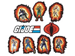 G.I. Joe Wall Decor 8-Piece Set Characters Logo Art Home Decor Kids Room Hasbro