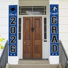 Graduation Decorations Class of 2026 for Any Schools or Grades (blue) 70.8×11.8