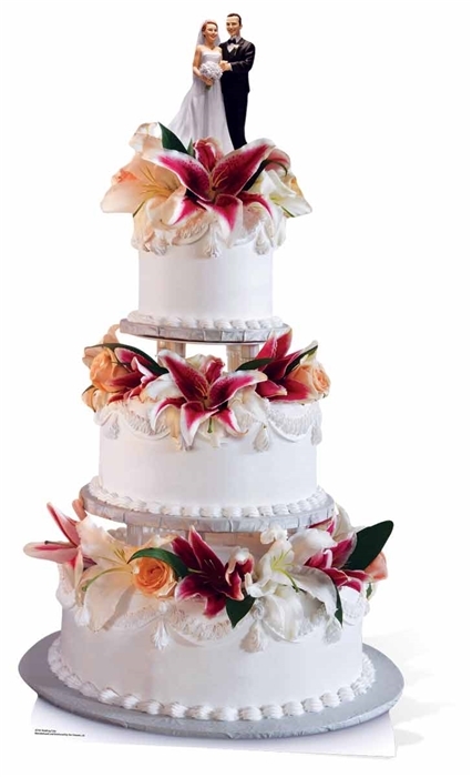 Glamorous Wedding Cake Giant Cardboard Cutout / Standee / Stand Up anniversary
