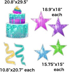 VictoryStore Neon Dripping Glitter Birthday Party Supplies Set Neon Party 19673