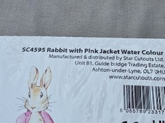 Star Cutouts SC4595 Rabbit With Pink Jacket Water Colour Cardboard Cutout 93cm