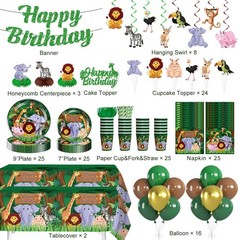 Xynic 205 Pcs Jungle Party Decorations Set