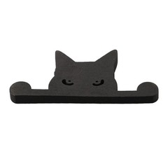 Wooden Black Cat Garden Decoration Perfect for Courtyard and Outdoor Spaces