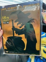Witch Silhouette 46cm Lawn Outdoor Halloween Fancy Dress Party Celebration New!!