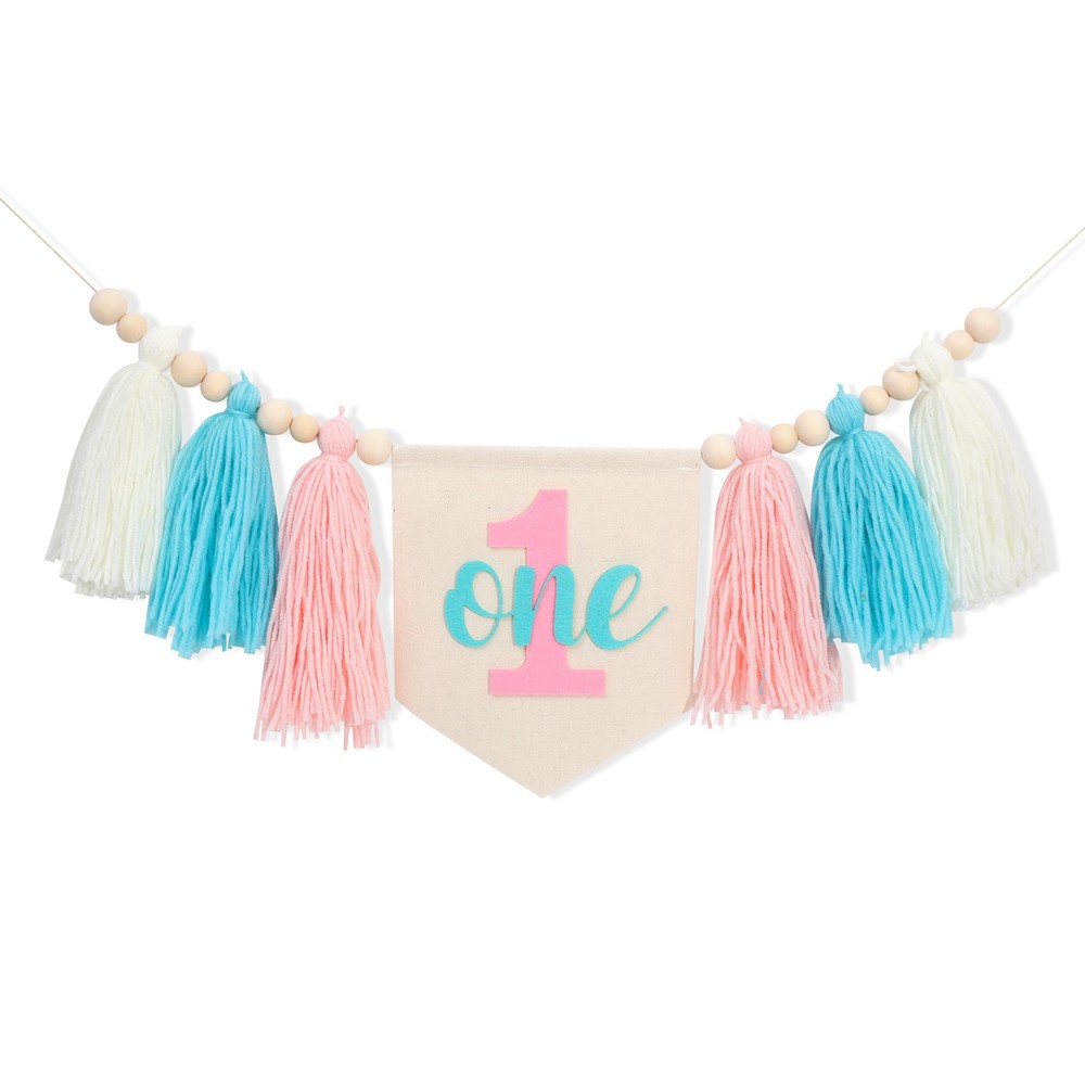 1st Boy High Chair Banner – Blush Pink 1st Girl High Chair Banner,Floral Firs…