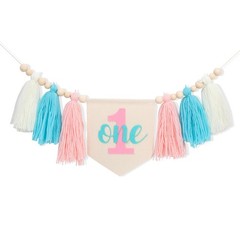 1st Boy High Chair Banner – Blush Pink 1st Girl High Chair Banner,Floral Firs…