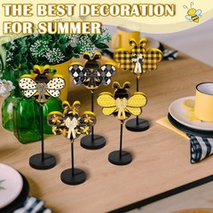 3 Pcs Summer Bee Tiered Tray Decorations Honey Bee Table Centerpiece Summer W…