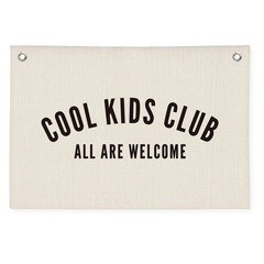 Cool Kids Club Room Decor Long Live Boyhood Linen Banner Tapestry Wall Hangi…