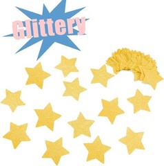 6 Pcs Gold Glitter Star Paper Garland Twinkle Bunting Banner Hanging Decorati…