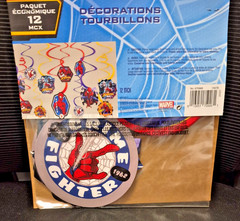 MARVEL Spiderman Swirl Decorations – (2 Pack) Crime Fighters 12 Piece Set