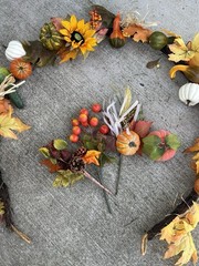 Lot 2 Pcs Fall Garland Fall Decorations for Home 6Ft, Fake Pumpkin Xtr Flowers