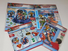 Justice League Superman Batman Birthday Party Table Swirl Decorations Game