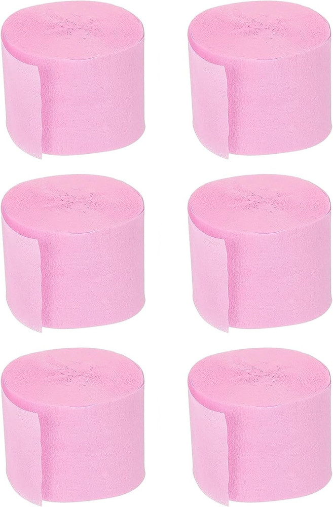 Crepe Paper Streamers 6 Rolls 492Ft,Great Value, Perfect Size for Party, Birthda