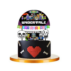 UNDERTALE party supplies banner balloon decorations birthday CUPCAKe topper