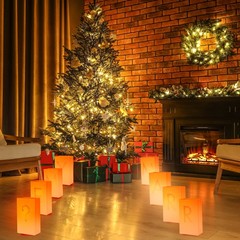 White Paper Luminary Bags, Marry Me Sign Flame Resistant Candles Bags