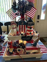 New! 4 Mini American Flag Stars & Stripes Party Decorations USA Decor July 4th