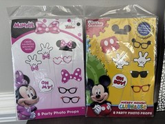 Photo Booth Props Masks Birthday Party Disney Junior Mickey Minnie New 2 Packs