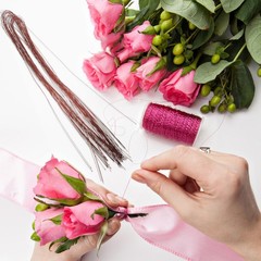50 Pcs Flower Arrangement Material Floral Wire Bouquet Accessories