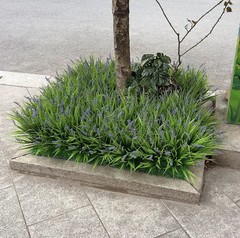 alyptus 12 Bundles Artificial Plants Outdoor Fake 14.1 In, Green and Purple