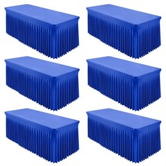 Shillance 6 Packs Royal Blue Tableclothes For 6 Foot Rectangle Table Wrinkle