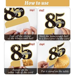 9 Pieces 85th Birthday decorations 75th birthday centerpieces