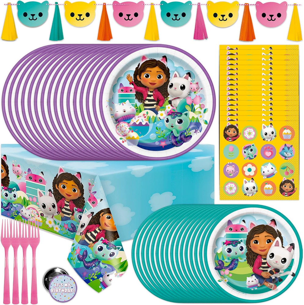 Gabby Dollhouse Party Decorations | Gabby Birthday Party Decorations | Tablecove