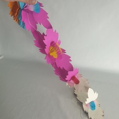 2 Vintage Paper Streamers Christmas Decoration Reusable 3m Bright Multicoloured