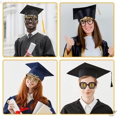 Gold Grad Eyeglasses 2026 – Pack of 12 | Gold Grad Glasses 2026 for Graduation